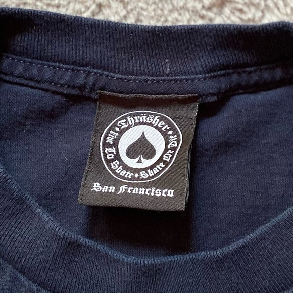 THRASHER Black T-Shirt, Men’s Size Small, Good Used Condition - Picture 2 of 3